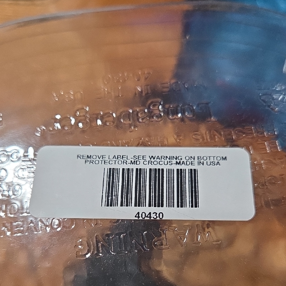 Longaberger Medium Crocus Basket Plastic Protector